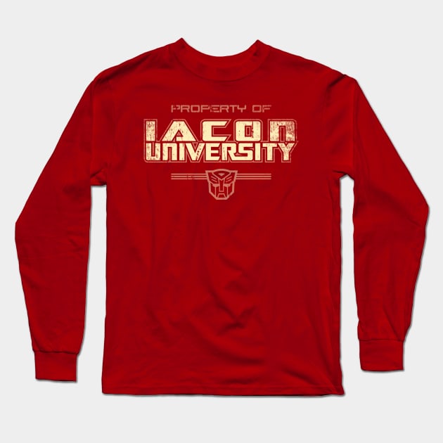 Property of Iacon University Long Sleeve T-Shirt by JWDesigns